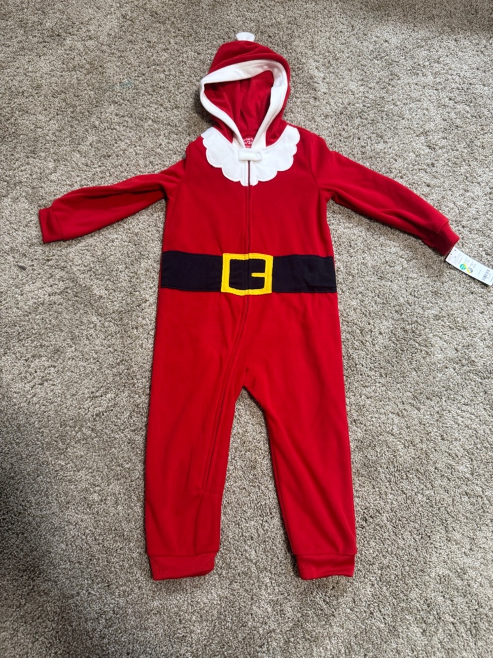 3T Toddler’s 1-Piece Carter’s Santa Fleece Costume Pajamas NWT